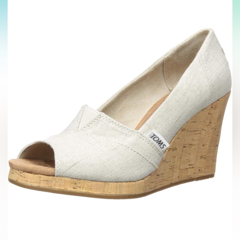 NEW! Tom’s Sparkle Canvas Wedge